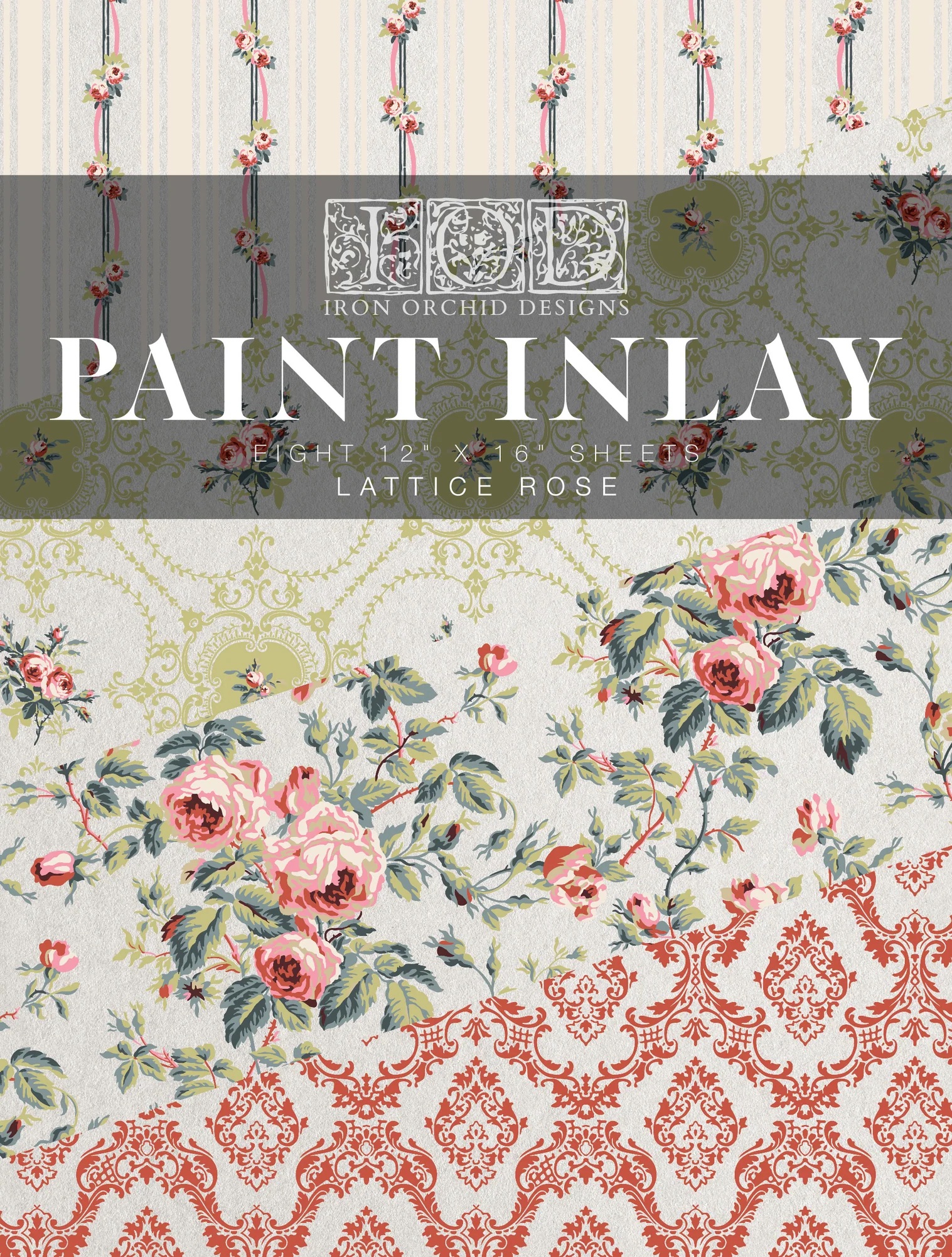 Paint Inlay Lattice Rose - von Iron Orchid Designs -